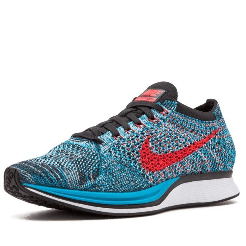 Nike Flyknit Racer Neo Turquoise 526628-404 Mens 11.5 US 45.5 EUR 10.5 UK NICE
